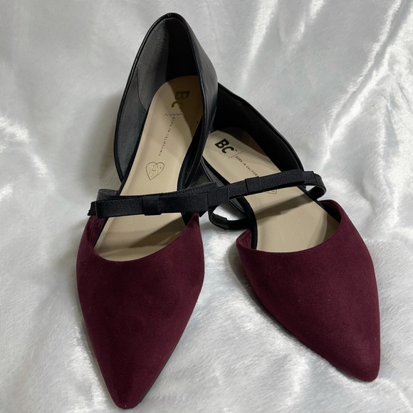 BC Footwear Woman’s Vegan D’Orsay Ribbon Pointed Slip on Flats - Picture 10 of 16